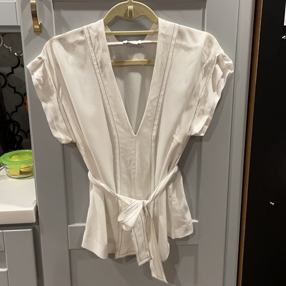 Sandro White Blouse
